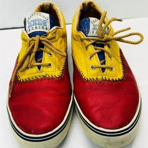 Vintage 1992 Keds Championship Series Baseball Stitch Tricolor Shoes Wmns.10M